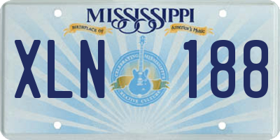 MS license plate XLN188