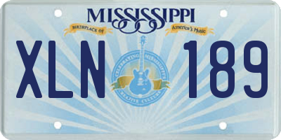 MS license plate XLN189