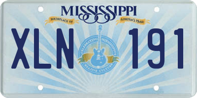 MS license plate XLN191