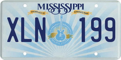 MS license plate XLN199