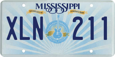 MS license plate XLN211