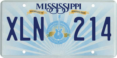 MS license plate XLN214