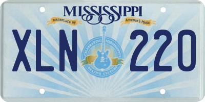 MS license plate XLN220