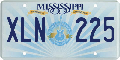 MS license plate XLN225