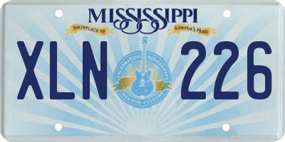 MS license plate XLN226