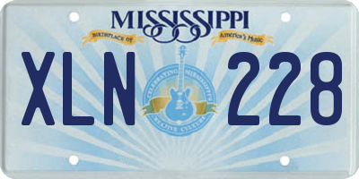 MS license plate XLN228