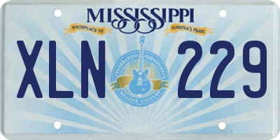 MS license plate XLN229