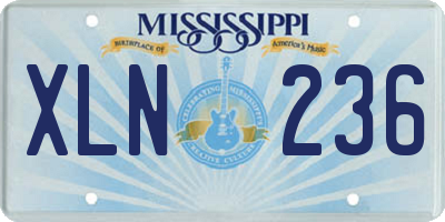 MS license plate XLN236