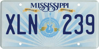 MS license plate XLN239