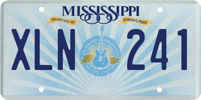 MS license plate XLN241