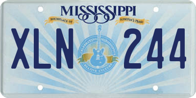 MS license plate XLN244