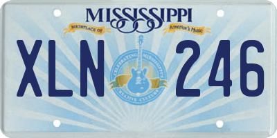 MS license plate XLN246