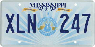 MS license plate XLN247