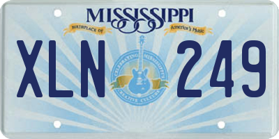 MS license plate XLN249