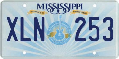 MS license plate XLN253