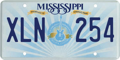 MS license plate XLN254