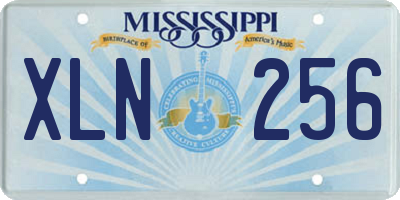 MS license plate XLN256