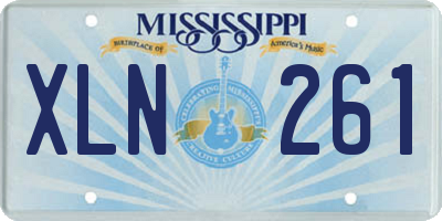 MS license plate XLN261