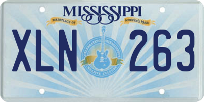 MS license plate XLN263
