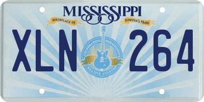 MS license plate XLN264