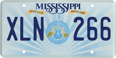 MS license plate XLN266