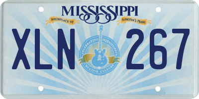 MS license plate XLN267
