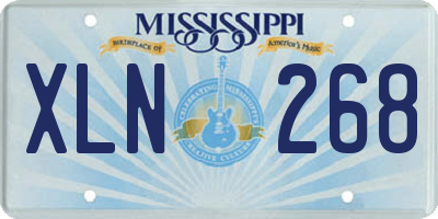 MS license plate XLN268