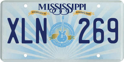 MS license plate XLN269