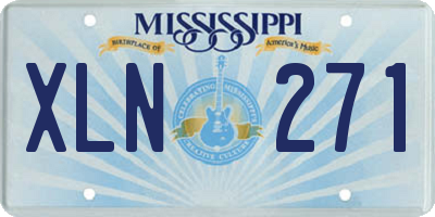 MS license plate XLN271