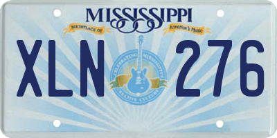 MS license plate XLN276