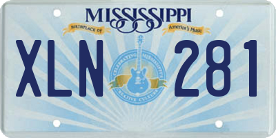 MS license plate XLN281