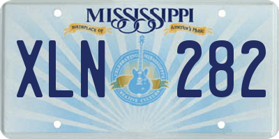 MS license plate XLN282