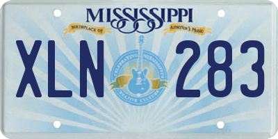 MS license plate XLN283