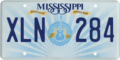 MS license plate XLN284