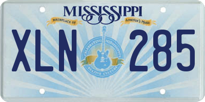MS license plate XLN285