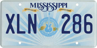 MS license plate XLN286