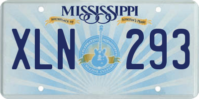 MS license plate XLN293