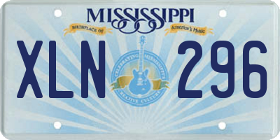 MS license plate XLN296