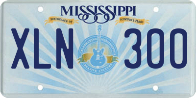 MS license plate XLN300