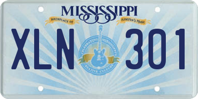 MS license plate XLN301