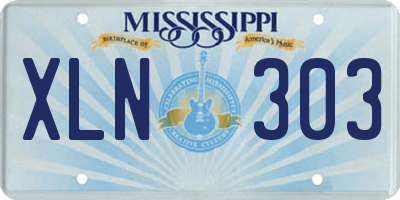 MS license plate XLN303