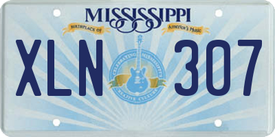 MS license plate XLN307