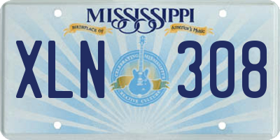 MS license plate XLN308