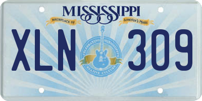 MS license plate XLN309