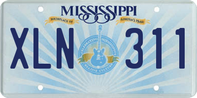 MS license plate XLN311