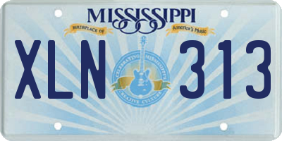 MS license plate XLN313
