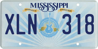MS license plate XLN318