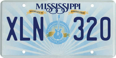 MS license plate XLN320
