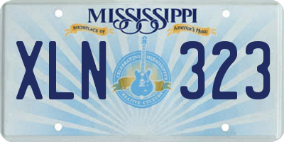 MS license plate XLN323