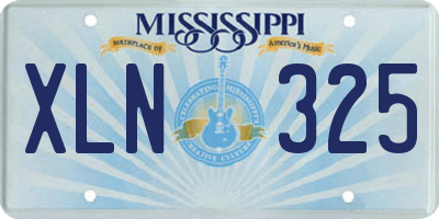 MS license plate XLN325